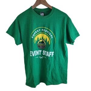 Gildan Nebraska Forest Festival Tee T-shirt size M Green Short Sleeve